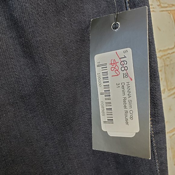 NWT Siwy Jeans Size 31 Hanna Slim Crop in Dark Rebel Rouser Wash Stretch RP $168 - Picture 5 of 14